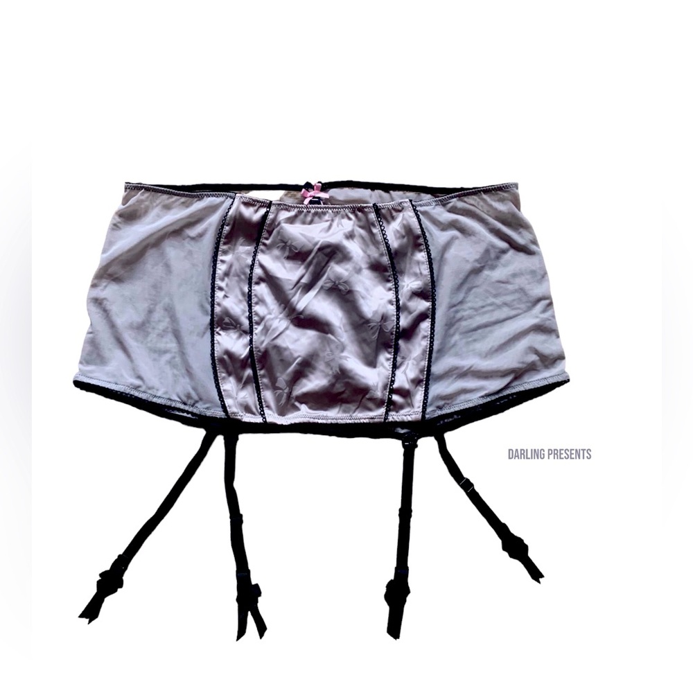 Victoria’s Secret Sexy Little Things Satin Garter Belt Women Color Gray Size L